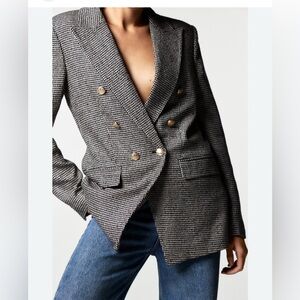 NWT Women's Zara  Blazer with Gold Buttons